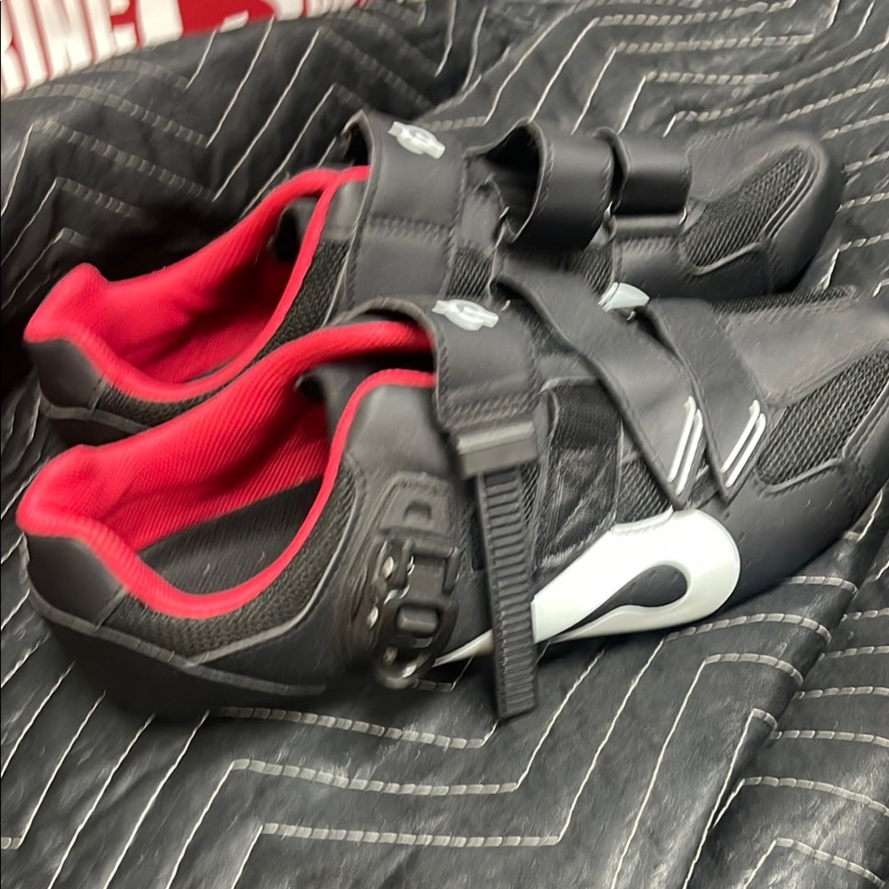 Black and Red peloton shoes size 46